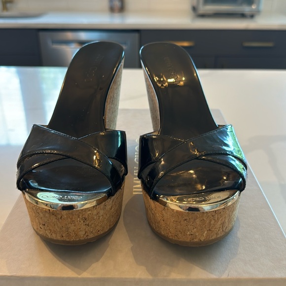 Jimmy Choo Wedge Sandal-size 37 - Picture 1 of 12